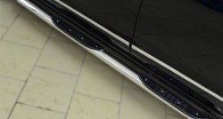 83 999 р. Защита порогов с пластиковыми вставками для ног из круглой трубы диаметром 76 мм Russtal Great Wall Hover H6 (2012-2016) (Защита порогов с со скосами на торцах (вариант 1))  с доставкой в г. Керчь. Увеличить фотографию 2