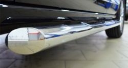 83 999 р. Защита порогов с пластиковыми вставками для ног из круглой трубы диаметром 76 мм Russtal Great Wall Hover H6 (2012-2016) (Защита порогов с со скосами на торцах (вариант 1))  с доставкой в г. Керчь. Увеличить фотографию 3