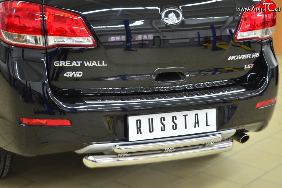 16 999 р. Одинарная защита заднего бампера из трубы диаметром 42 мм SLITKOFF  Great Wall Hover H6 (2012-2016)  с доставкой в г. Керчь