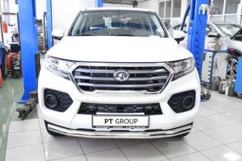 14 199 р. Защита переднего бампера Petroil Tuning (нержавейка d63) Great Wall Wingle 7 пикап (2018-2023)  с доставкой в г. Керчь. Увеличить фотографию 3
