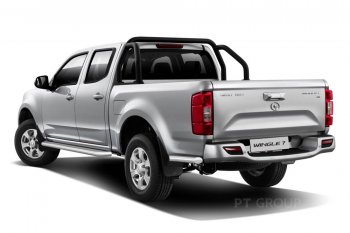  Защита заднего бампера угловая PT GROUP (нержавейка d63) Great Wall Wingle 7 (2018-2023) пикап