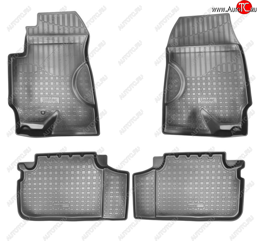 2 379 р. Комплект салонных ковриков Norplast Haima 7 S3 (2013-2016) (Цвет: черный)  с доставкой в г. Керчь