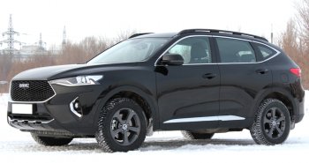 10 799 р. Рейлинги крыши АПС Haval F7  дорестайлинг (2018-2022) (Серебристые, без поперечин)  с доставкой в г. Керчь. Увеличить фотографию 2