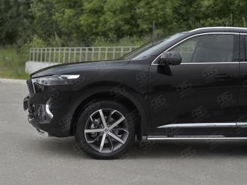 11 199 р. Защита переднего бампера (Ø42 мм, нержавейка, 4WD) SLITKOFF Haval F7x дорестайлинг (2019-2022)  с доставкой в г. Керчь. Увеличить фотографию 4