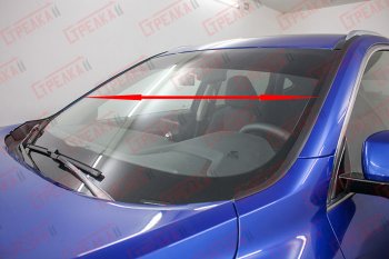 1 699 р. Водостоки (дефлектора) лобового стекла Стрелка 11  Haval F7x (2019-2022) дорестайлинг  с доставкой в г. Керчь. Увеличить фотографию 3