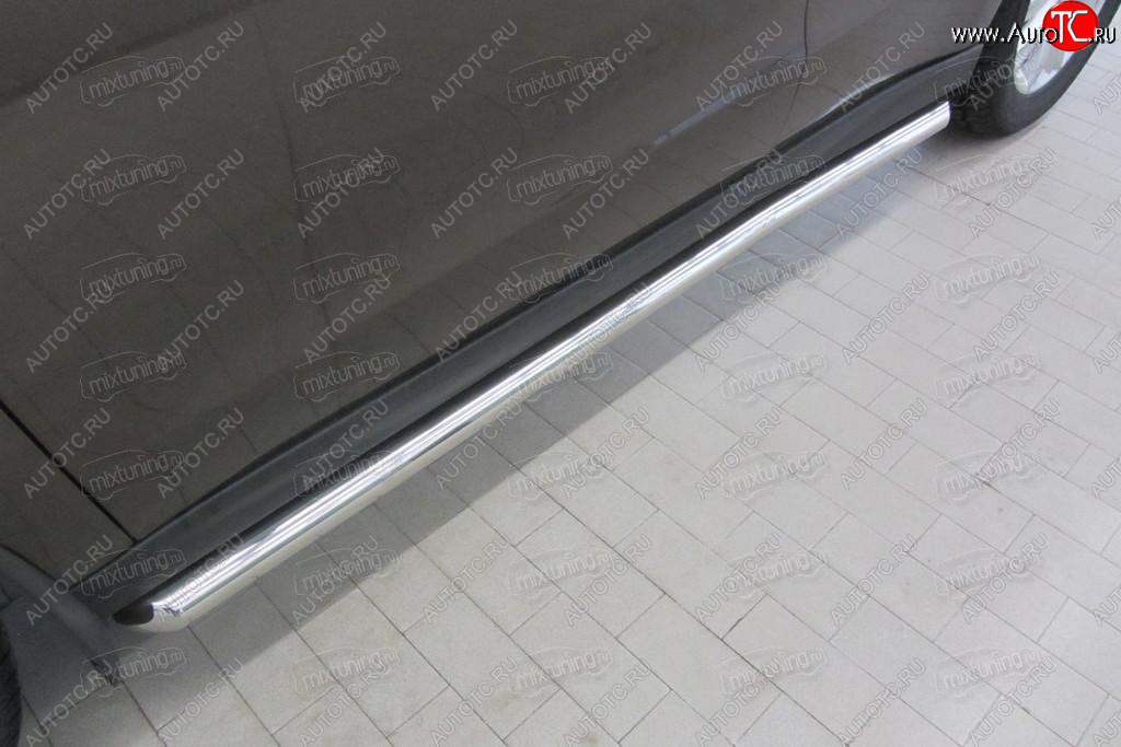 10 949 р. Защита порогов Slitkoff (Ø 57, труба с гибами) Haval H2 (2014-2021) (Сталь с полимерным покрытием. Цвет: серебристый)  с доставкой в г. Керчь