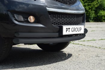 6 619 р. Защита переднего бампера Petroil Tuning (Ø63/51 мм)  Haval H5 (2020-2023) рестайлинг (Сталь с полимерным покрытием в цвет: черный ❞Шагрень❝)  с доставкой в г. Керчь. Увеличить фотографию 2