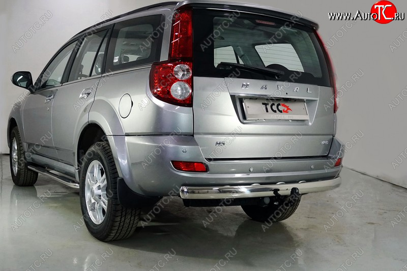 17 299 р. Защита заднего бампера (овальная) ТСС (нержавейка d75х42 мм) Haval H5 рестайлинг (2020-2023)  с доставкой в г. Керчь