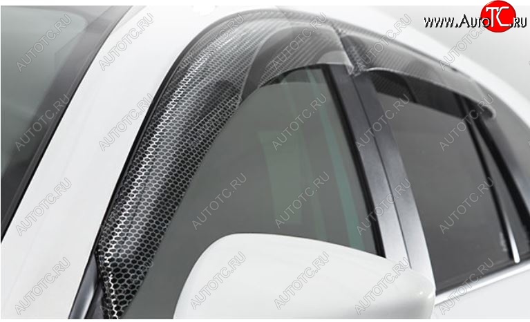 2 299 р. Дефлектора окон CA-Plastiс  Haval H5 (2020-2023) рестайлинг (Серия Art черная, Без хром.молдинга, Крепление только на скотч)  с доставкой в г. Керчь