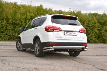 25 999 р. Защита порогов из трубы Ø63 Petroil Tuning Haval H6 (2013-2020) (Нержавеющая полированная сталь)  с доставкой в г. Керчь. Увеличить фотографию 2