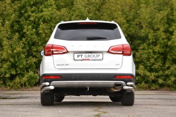 24 949 р. Защита заднего бампера Petroil Tuning (уголки двойные, d63/51)  Haval H6 (2013-2020) (Нержавеющая полированная сталь)  с доставкой в г. Керчь. Увеличить фотографию 3