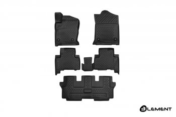 Коврики в салон Element 3D (полиуретан) Haval H9 1-ый рестайлинг (2017-2019) (Черные)