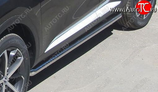 11 999 р. Защита порогов Slitkoff (d57 мм)  Haval H9 (2017-2019) 1-ый рестайлинг (Нержавеющая сталь)  с доставкой в г. Керчь