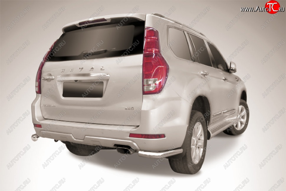 5 999 р. Уголки d76 серебристые  Haval H9 (2017-2019) 1-ый рестайлинг (Сталь с полимерным покрытием. Цвет: серебристый)  с доставкой в г. Керчь