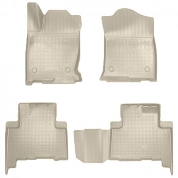 Коврики салонные Noplast (3D, 5 мест) Haval H9 (2017-2019) 1-ый рестайлинг (Бежевые)