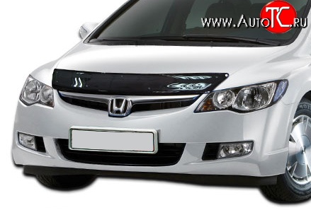 2 599 р. Дефлектор капота NovLine Honda Civic FD седан дорестайлинг (2005-2008)  с доставкой в г. Керчь