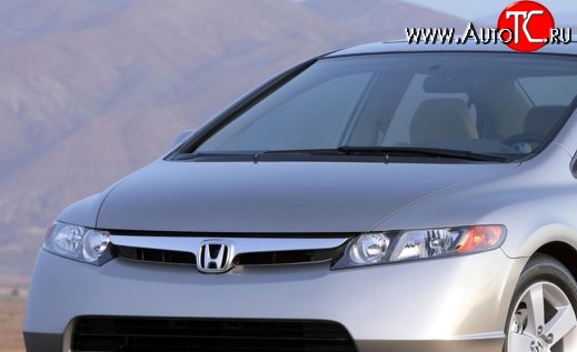 10 799 р. Пластиковый капот Standart Honda Civic FD седан дорестайлинг (2005-2008)  с доставкой в г. Керчь