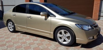 4 099 р. Пороги накладки CentreTuning Honda Civic FD седан дорестайлинг (2005-2008) (Неокрашенные)  с доставкой в г. Керчь. Увеличить фотографию 2