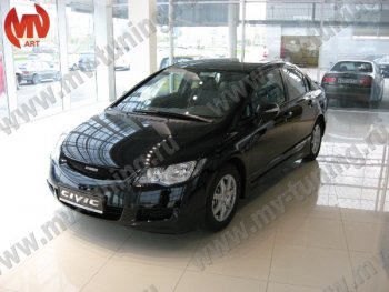 4 599 р. Решетка радиатора MUGEN Honda Civic FD седан дорестайлинг (2005-2008) (Неокрашенная)  с доставкой в г. Керчь. Увеличить фотографию 5