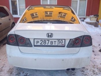 3 399 р. Лип спойлер АВТОКРАТ  Honda Civic  FD (2005-2011) седан дорестайлинг, седан рестайлинг (Неокрашенный)  с доставкой в г. Керчь. Увеличить фотографию 2