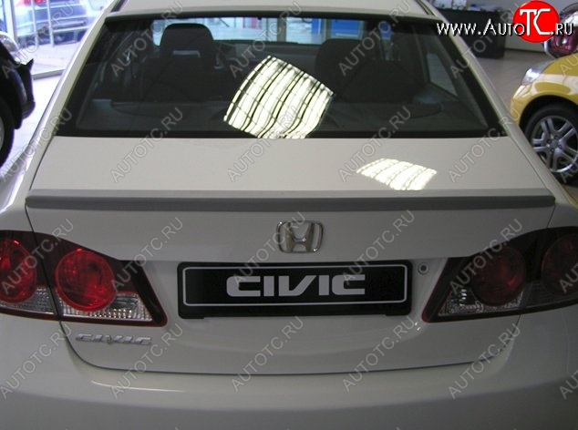 4 149 р. Лип спойлер CT Honda Civic FD седан дорестайлинг (2005-2008) (Неокрашенный)  с доставкой в г. Керчь