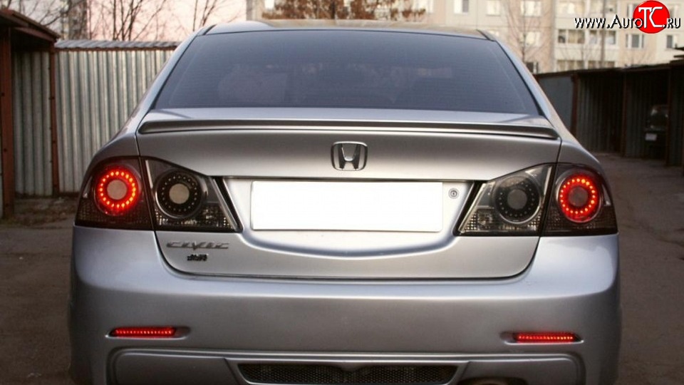 5 499 р. Лип спойлер Драйв Honda Civic FD седан дорестайлинг (2005-2008) (Неокрашенный)  с доставкой в г. Керчь