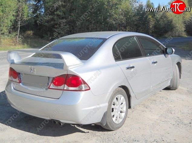 5 249 р. Спойлер Mugen-Style Honda Civic FD седан дорестайлинг (2005-2008) (Неокрашенный)  с доставкой в г. Керчь