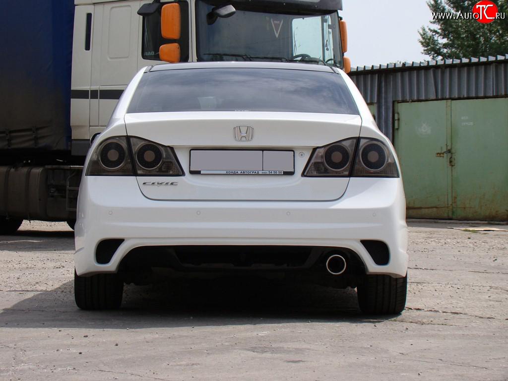 18 499 р. Задний бампер INGS Extreem  Honda Civic  FD (2005-2011) седан дорестайлинг, седан рестайлинг (Неокрашенный)  с доставкой в г. Керчь