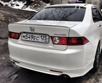 3 399 р. Лип спойлер АВТОКРАТ  Honda Accord  7 CL (2002-2008) седан дорестайлинг, седан рестайлинг (Неокрашенный)  с доставкой в г. Керчь. Увеличить фотографию 2