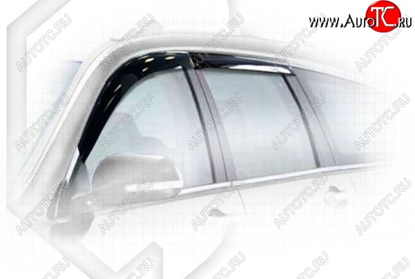 1 999 р. Дефлектора окон универсал (CL-8, CL9) CA-Plastiс  Honda Accord  7 CM (2002-2006) универсал дорестайлинг (Classic полупрозрачный, Без хром молдингов, Крепление только скотч)  с доставкой в г. Керчь