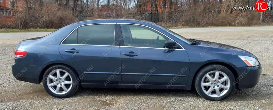 3 589 р. Молдинги дверей (комплект 4 штуки) BodyParts  Honda Accord  7 CL (2002-2008) седан дорестайлинг, седан рестайлинг (Неокрашенные)  с доставкой в г. Керчь