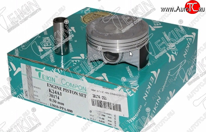 7 299 р. Комплект поршней с пальцами TEIKIN (Ø87 мм. 2.4l) Honda CR-V RD4,RD5,RD6,RD7,RD9  дорестайлинг (2001-2004)  с доставкой в г. Керчь