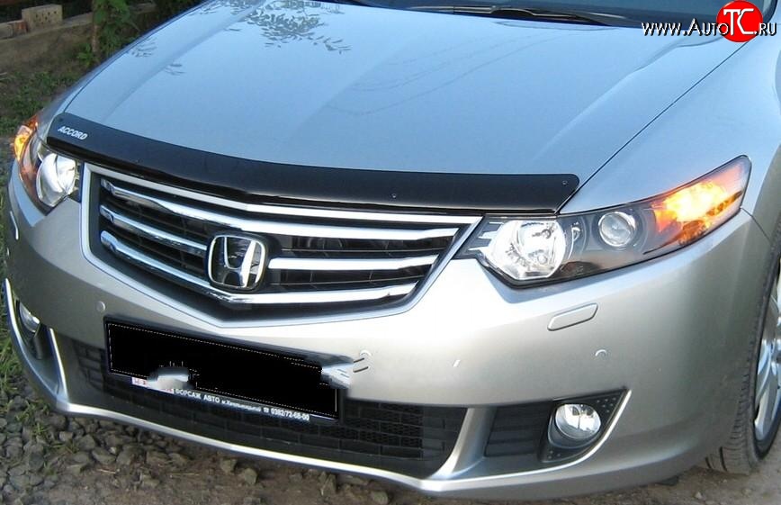 4 599 р. Дефлектор капота NovLine Honda Accord 8 CU седан дорестайлинг (2008-2011)  с доставкой в г. Керчь