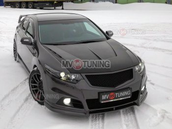 10 399 р. Накладка на передний бампер Modulo  Honda Accord  8 CU (2008-2011) седан дорестайлинг (Неокрашенная)  с доставкой в г. Керчь. Увеличить фотографию 2