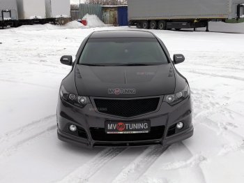10 399 р. Накладка на передний бампер Modulo  Honda Accord  8 CU (2008-2011) седан дорестайлинг (Неокрашенная)  с доставкой в г. Керчь. Увеличить фотографию 4