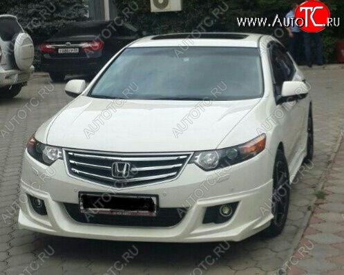 7 199 р. Накладка на передний бампер Style  Honda Accord  8 CU (2008-2011) седан дорестайлинг (Неокрашенная)  с доставкой в г. Керчь