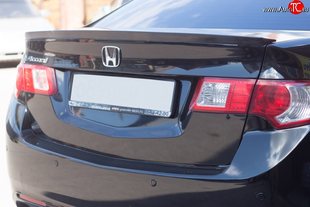 2 999 р. Лип спойлер K-1 Honda Accord 8 CU седан дорестайлинг (2008-2011) (Неокрашенный)  с доставкой в г. Керчь