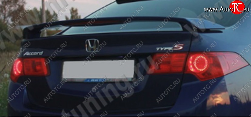 5 799 р. Спойлер на крышку багажника SPORT (без стоп-сигнала) Honda Accord 8 CU седан дорестайлинг (2008-2011) (Неокрашенный)  с доставкой в г. Керчь