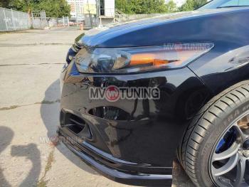 27 499 р. Бампер передний Modulo Style  Honda Accord ( 8 CU,  8 CW) (2008-2013) седан дорестайлинг, универсал дорестайлинг, седан рестайлинг, универсал рестайлинг (Неокрашенный, Без вырезов под парктронники, Без вырезов под омыватели)  с доставкой в г. Керчь. Увеличить фотографию 4