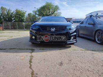27 499 р. Бампер передний Modulo Style  Honda Accord ( 8 CU,  8 CW) (2008-2013) седан дорестайлинг, универсал дорестайлинг, седан рестайлинг, универсал рестайлинг (Неокрашенный, Без вырезов под парктронники, Без вырезов под омыватели)  с доставкой в г. Керчь. Увеличить фотографию 5