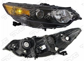 Правая фара передняя TYC (галоген, с электрокорректором) Honda Accord ( 8 CU,  8 CW) (2008-2011) седан дорестайлинг, универсал дорестайлинг