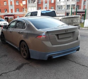 6 499 р. Накладка Type-S Mini на задний бампер  Honda Accord  8 CU (2008-2011) седан дорестайлинг (Неокрашенная)  с доставкой в г. Керчь. Увеличить фотографию 2