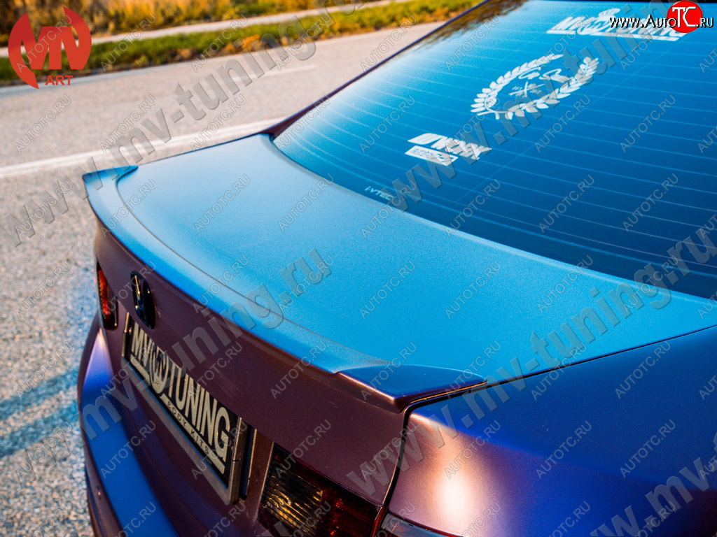 4 199 р. Лип спойлер на крышку багажника MV-Tuning  Honda Accord  8 CU (2008-2013) седан дорестайлинг, седан рестайлинг (Неокрашенный)  с доставкой в г. Керчь