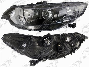 Левая передняя фара SAT (с электрокорректором) Honda Accord ( 8 CU,  8 CW) (2011-2013) седан рестайлинг, универсал рестайлинг
