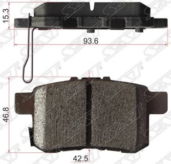 Колодки тормозные SAT (задние) Honda Accord  8 CU (2008-2013) седан дорестайлинг, седан рестайлинг