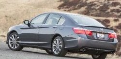 3 499 р. Лип спойлер Сабля Honda Accord 9 CR седан дорестайлинг (2013-2016) (Неокрашенный)  с доставкой в г. Керчь. Увеличить фотографию 3