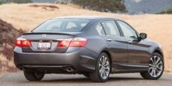 3 499 р. Лип спойлер Сабля Honda Accord 9 CR седан дорестайлинг (2013-2016) (Неокрашенный)  с доставкой в г. Керчь. Увеличить фотографию 4