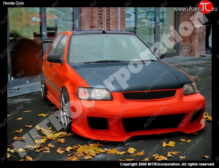 25 899 р. Передний бампер (England) Nitro Honda Civic EJ,EK,EM седан дорестайлинг (1995-1998)  с доставкой в г. Керчь