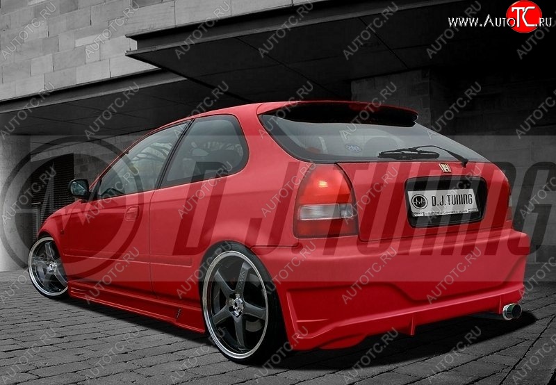 22 899 р. Задний бампер (хетчбек, дорестайлинг) D.J. Honda Civic ES седан дорестайлинг (2000-2003)  с доставкой в г. Керчь