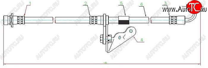 1 439 р. Левый тормозной шланг передний SAT  Honda Civic  EJ,EK,EM - partner  с доставкой в г. Керчь